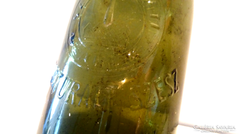 Régi palack denaturált szesz feliratos zöld üveg