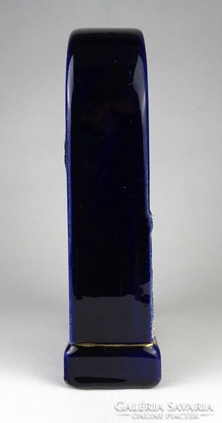 1J911 Régi kobaltkék fajansz bútoróra 21 cm