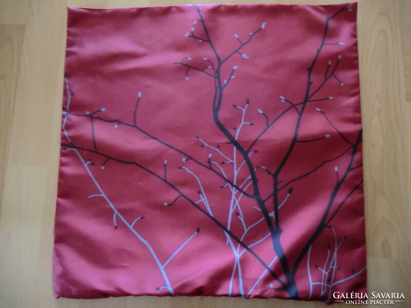 Burgundy silk pillowcase with wood pattern approx. 40X40 cm
