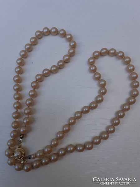 Beautiful condition tekla pearl necklace with gold-plated jewelry switch