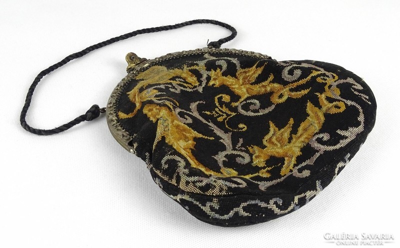 1J912 Antik réz csatos sárkánydíszes női színházi táska