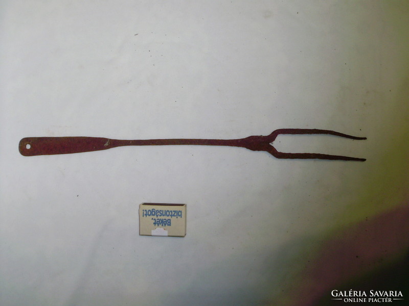 Antique wrought iron meat fork