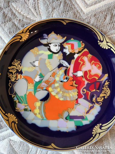 Björn winblad designed rosenthal indian wizard significant porcelain plate pair