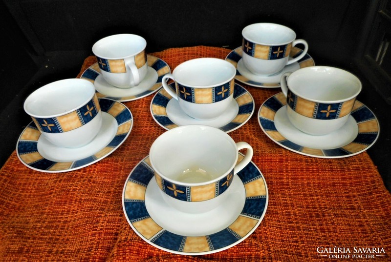 Set of 6 porcelain (tea, coffee, cappuccino) Italian, domestic