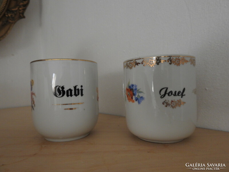 Crowned Czech mugs - gabi and josef