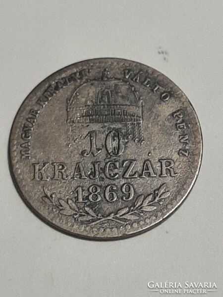 Ferenc József császár ezüst 10 krajcár  1869   2.