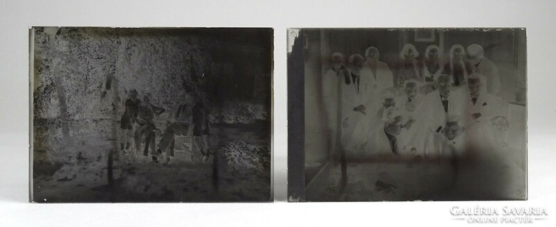 1J918 Antik üveglemez fotográfia üvegnegatív fotók az art daco polgári világból. Amfitípia 8 db