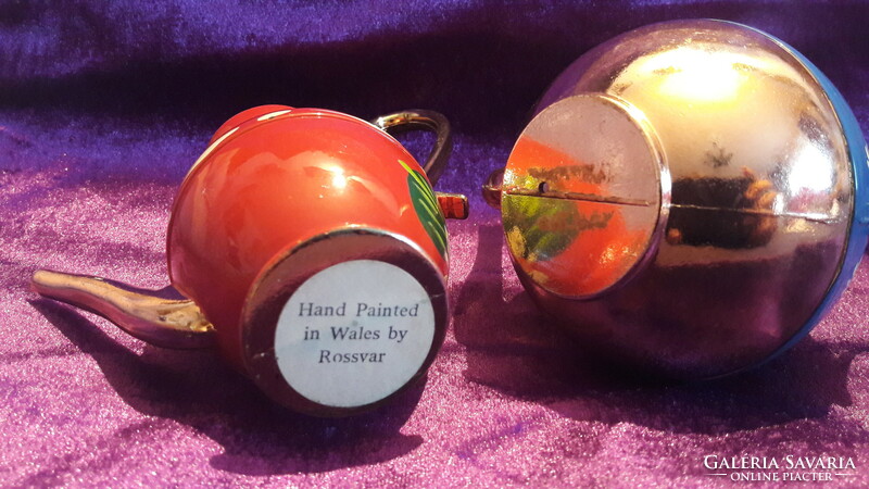 English painted copper jugs, miniature (l2879)