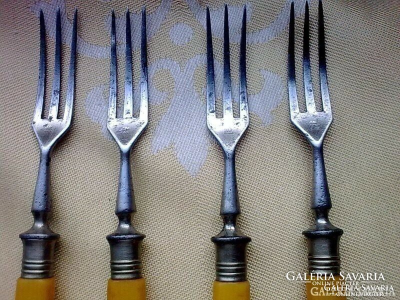 Rare old marked dessert forks