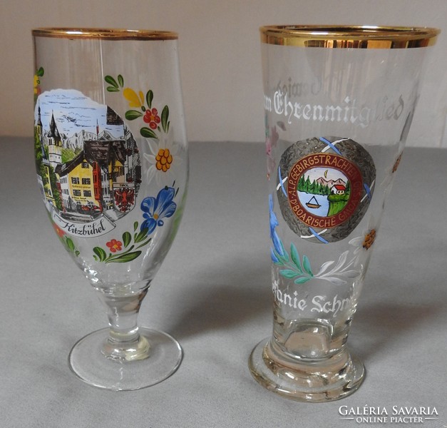 Decorative glass stefanie schneider gemiedmet dem chrenmitglied 1960 0.3 l kitzbühe