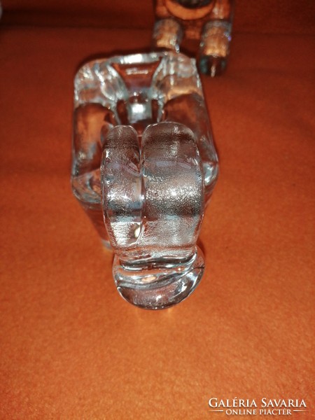 "Hegyi kecskepár" asztali, üveg gyertyatartó. Dekoráció. Üveg szobor.