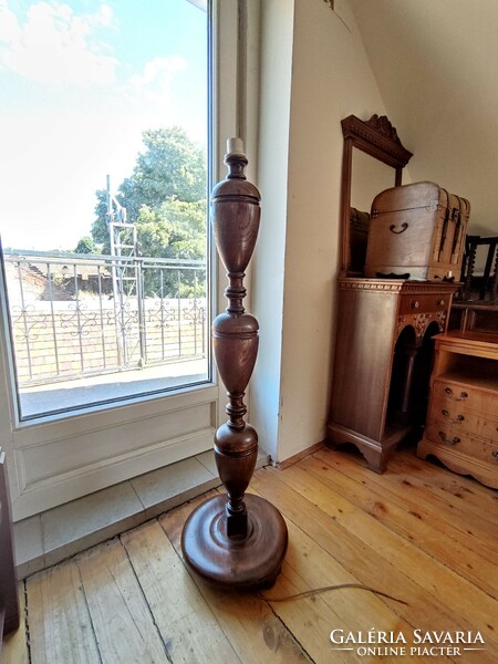 Floor lamp stand made of oak
