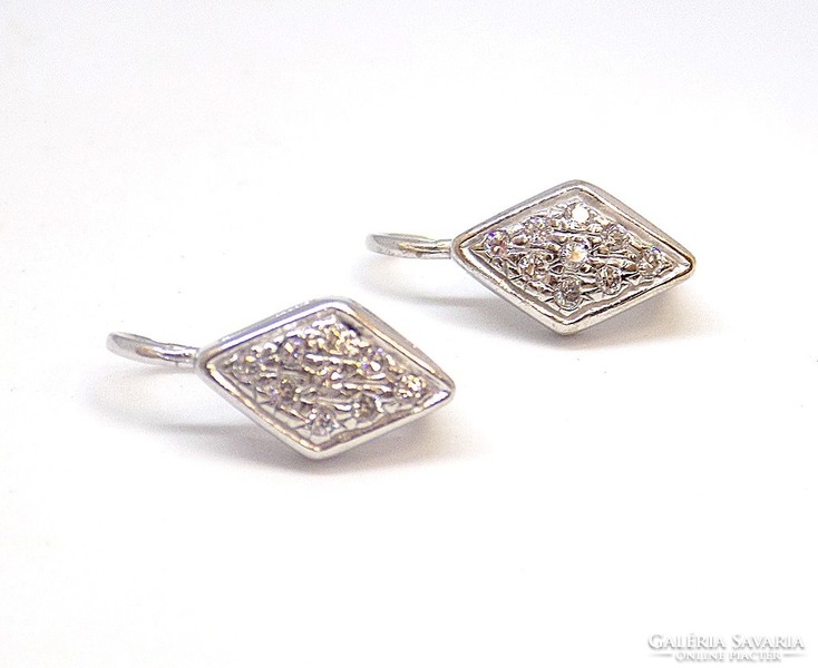White gold earrings with stones (zal-au111361)