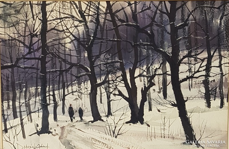 József Dobroszláv (1932-2016): winter forest