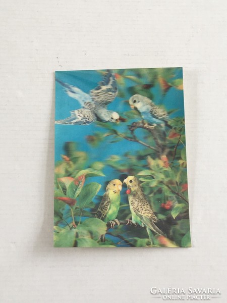 2 post-clean vintage, retro 3d bird postcards