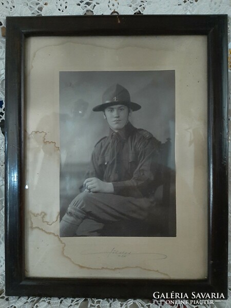 Very rare! Boy Scout photo from 1926 with earthen sign in original frame