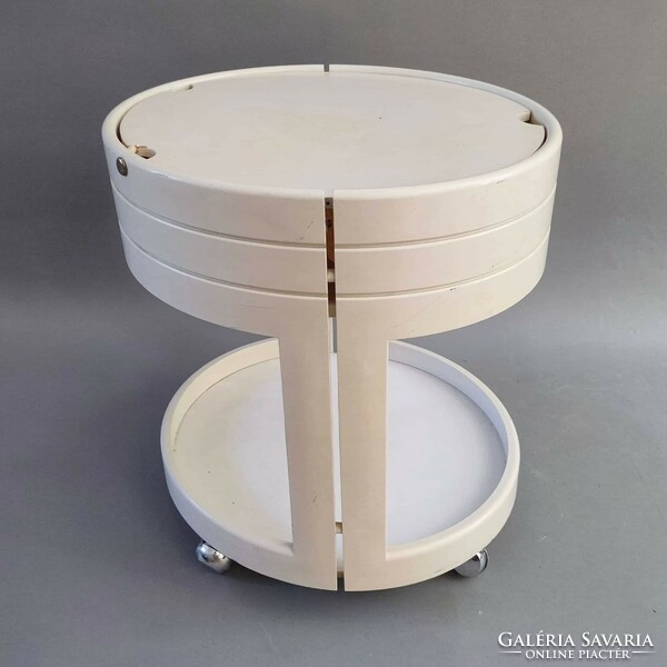Retro space age, make-up, 2-function, rolling table