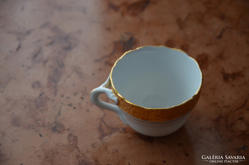 Flawless thick gilded coffee cup (Czech)