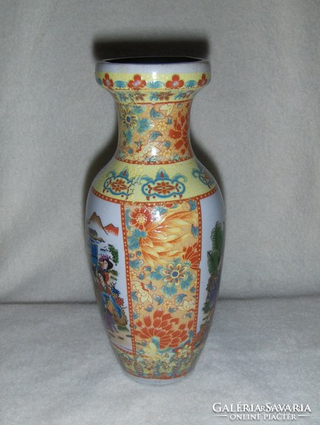 Dúsan díszített Kínai porcelán váza 20 cm (18/d)