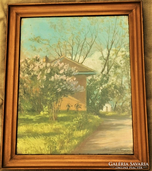 István Klimó (1883 - 1961) landscape pastel 60x50cm with original guarantee!