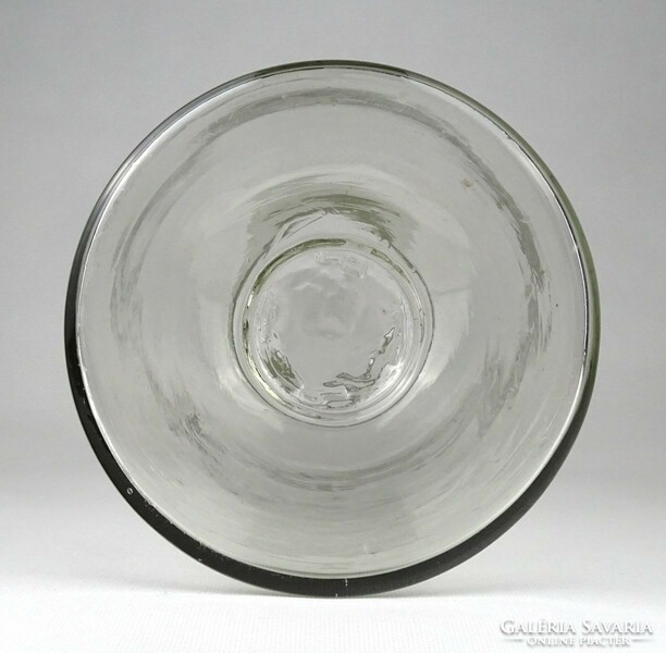 1J971 Antik 5 literes huta üveg nagyméretű befőttes üveg 31.5 cm
