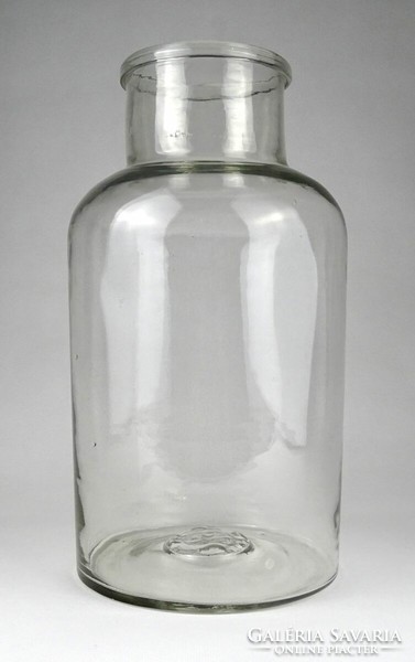 1J971 Antik 5 literes huta üveg nagyméretű befőttes üveg 31.5 cm