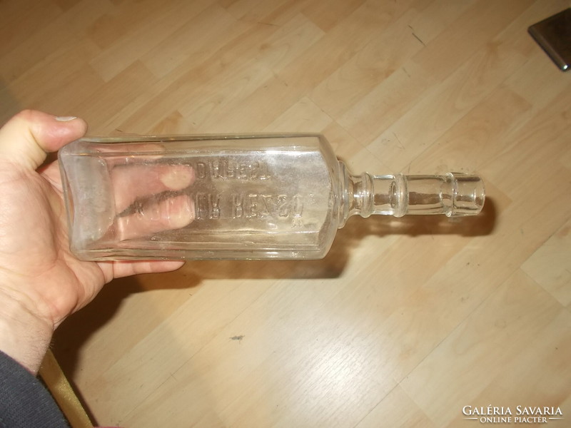Antique liqueur glass bottle with kramer in Budapest