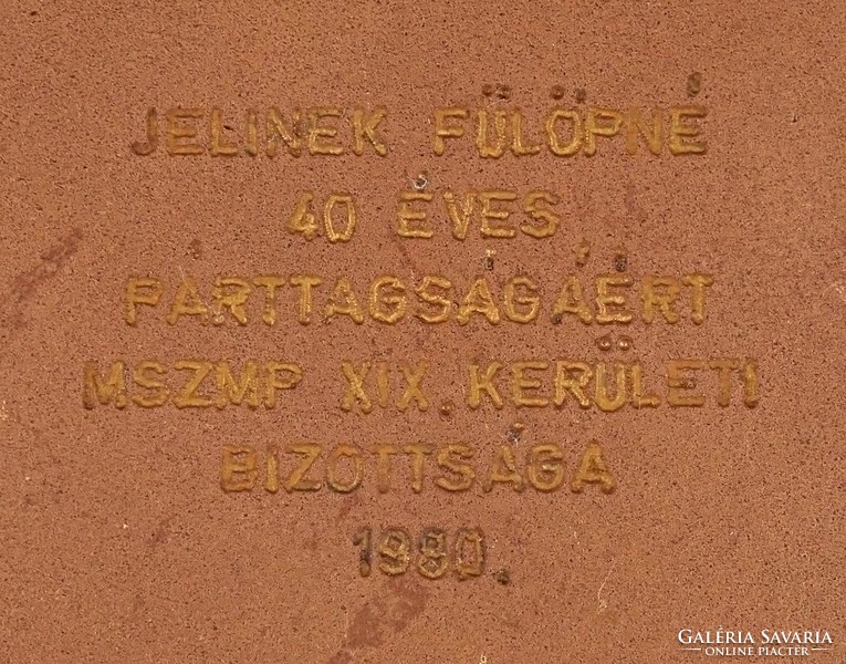1K019 mszmp award Lenin bronze plaque 1980