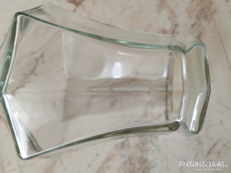 Square liqueur glass for sale! Art deco glass, bottle for sale!