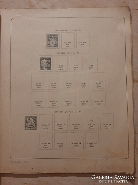 Papír RITKASÁG !!!  Régi bélyeg gyűjtő lapok 1945 - től  1952 - ig