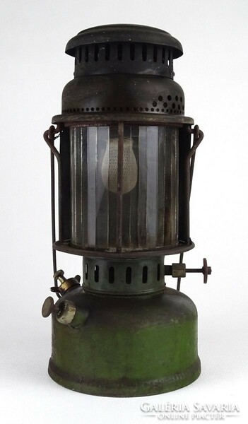 1J981 Antik nagyméretű hibátlan gázlámpa viharlámpa 35 cm