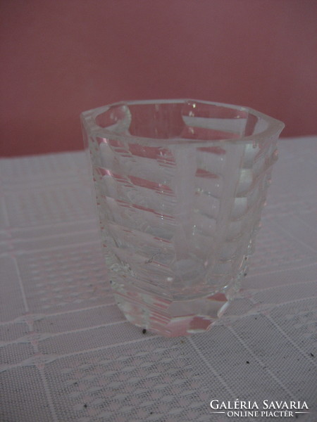 Old octagonal drink glass