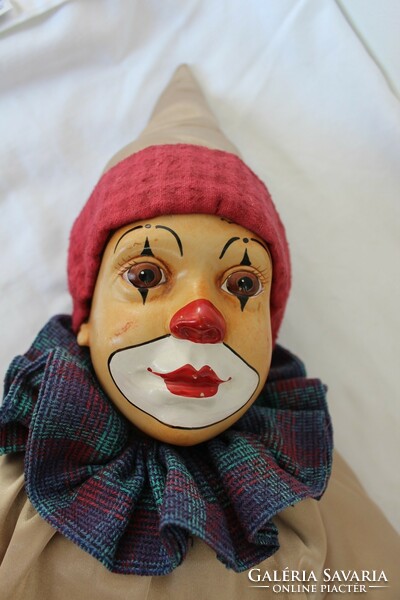 Huge clown with porcelain head and hands