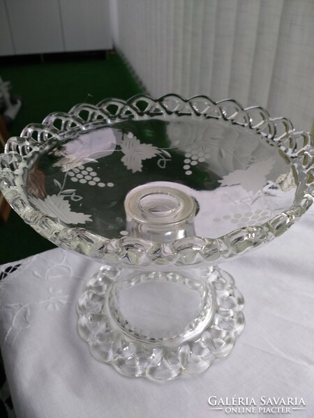 Fantastic rare laced crystal glass offering