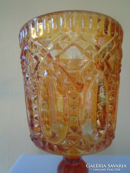 Moser stilusú  Antik bieder  vastag talpas pohár/kehely viktoriánus jellegű nagy méretű