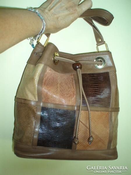 Vintage lizard shoulder bag