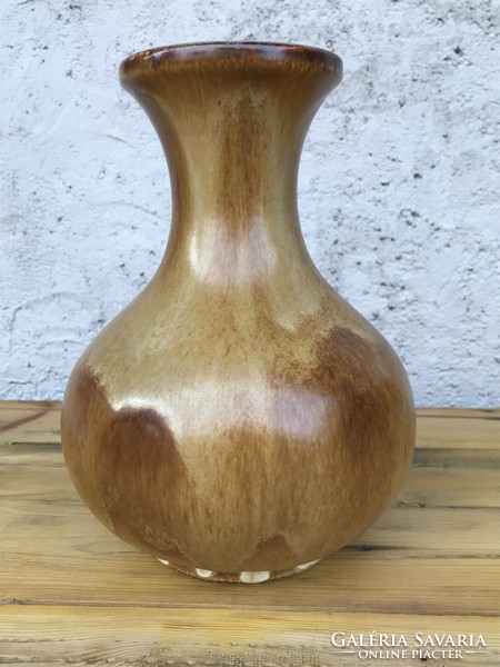 Retro west-germany jopeko? Large brown vase-jug mid-century west-germany home decor t-222