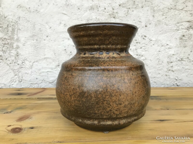 Retro west-germany 70's minimalist vase steuler germany vase brown retro vase t-221