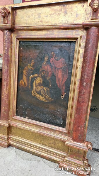 Sacral baroque painting in an imposing frame