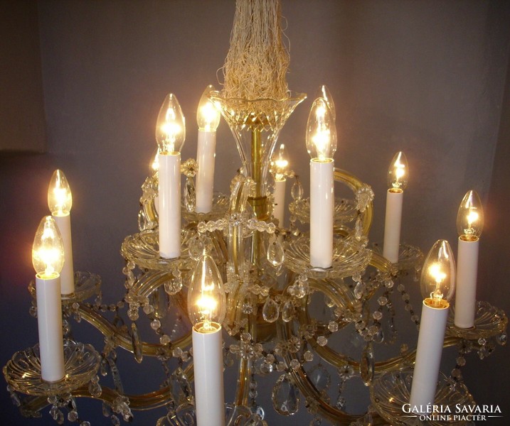 Mary Theresa crystal chandelier with 12 burners