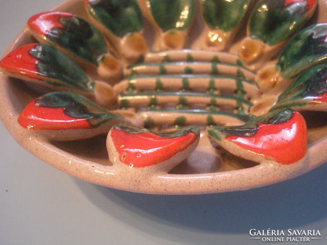 N6 majolica glazed custom-made wonderful flawless wall bowl 17.5 Cm