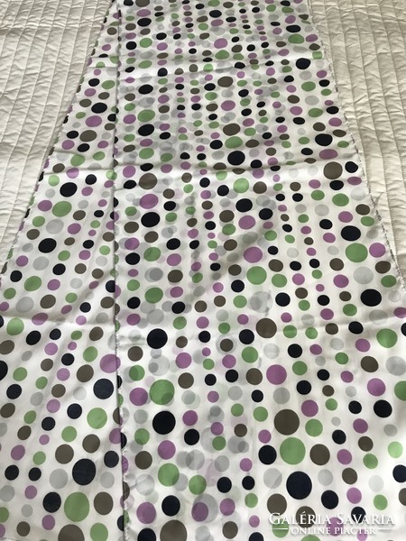 Polka dot scarf with delicate colors, 180 x 35 cm