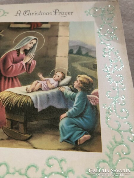 Old graphic openable christmas postcard - paramount - usa