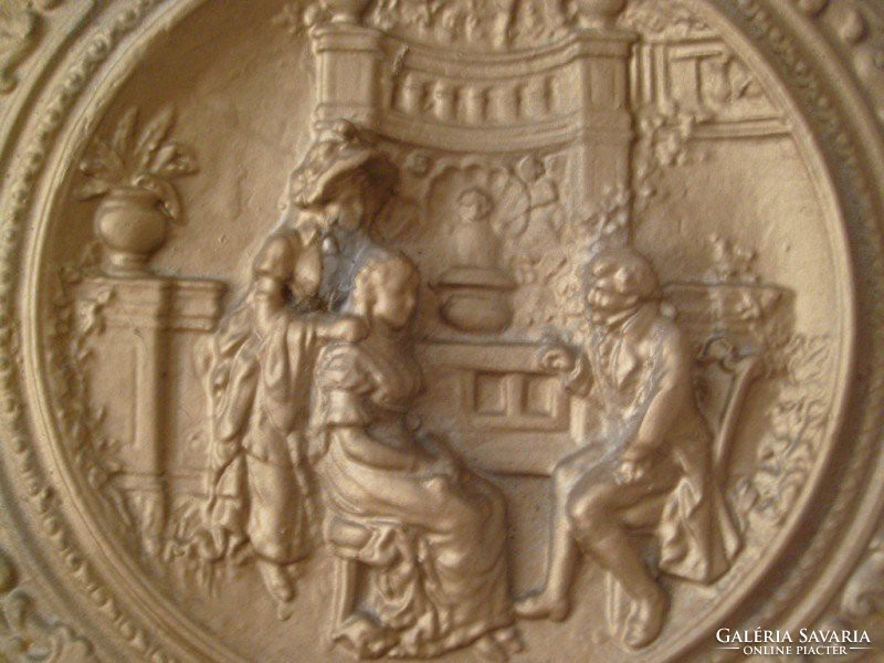 53 Cm Rococo scene beautiful wall decoration curio