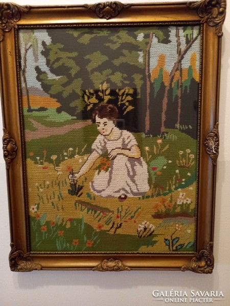 51X41cm tü goblein glass in a frosted blonde frame