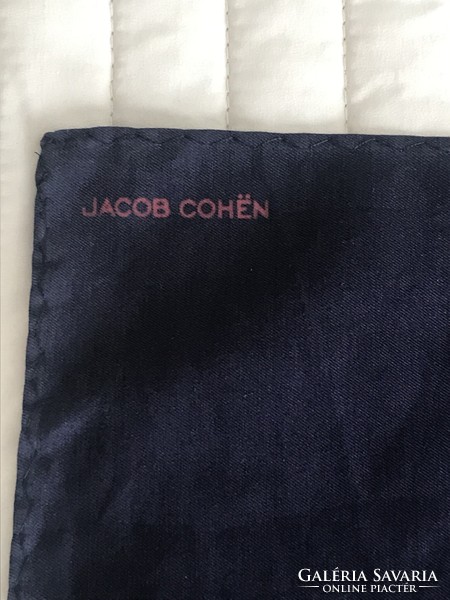 Silk and cotton blend scarf by Jacob Cohen, 54 x 52 cm