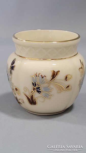 Zsolnay Búzavirágos, kézzel festett porcelán kaspó