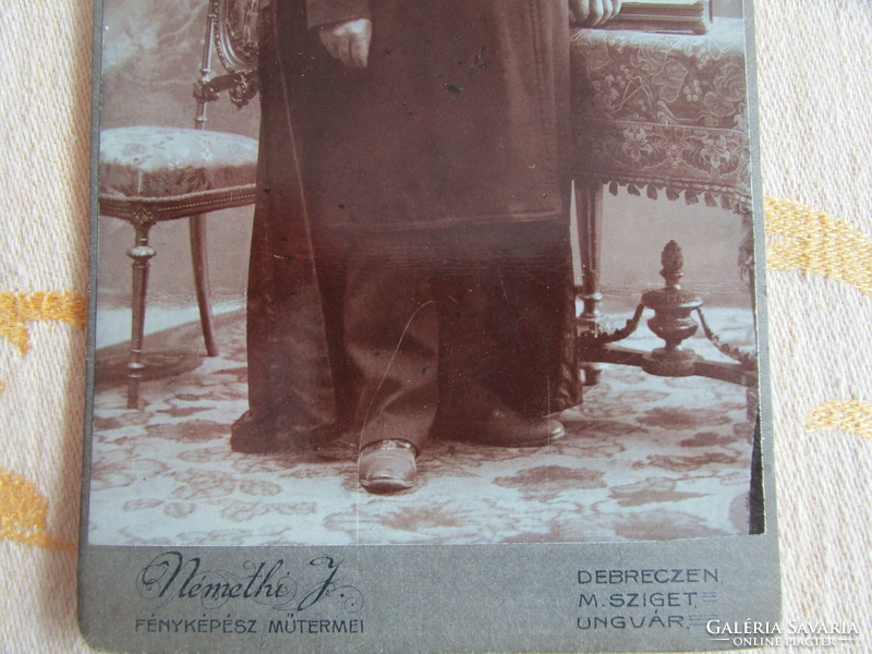1908 RABBI RAV ZSIDÓ VALÁSI TANITÓ DEBRECEN KEMÉNYHÁTÚ FOTÓ JUDAIKA JUDAICA JUDAIZMUS