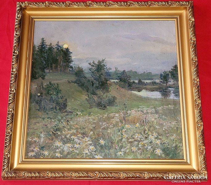 Antique landscape painting