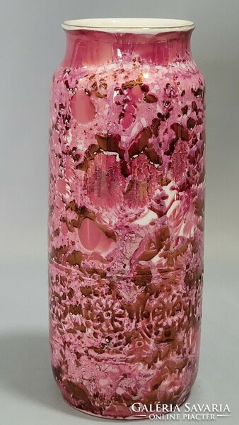 Hollóháza chandelier glazed porcelain vase